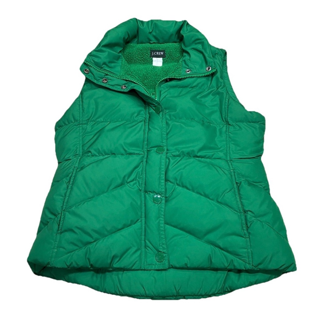J. Crew Emerald Green Puffer Vest Size M